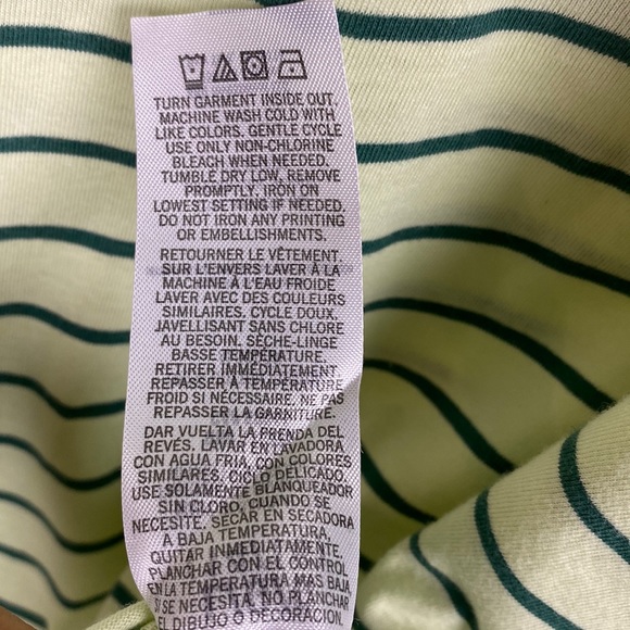 Nautica lime green striped shirt boys size 14/16 NWT! - Picture 8 of 9